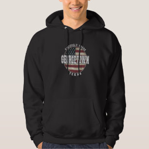 Sudadera Bandera estadounidense de Georgetown Texas Vintage