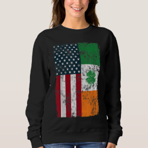 Sudadera Bandera estadounidense de Irlanda Distancia patrió