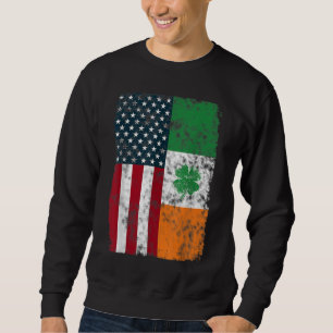 Sudadera Bandera estadounidense de Irlanda Distancia patrió