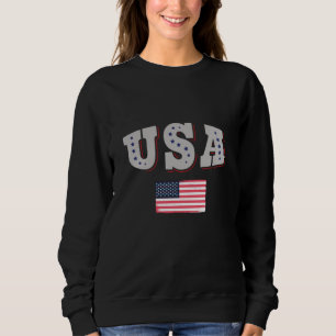 Sudadera Bandera estadounidense de la camiseta de un hincha