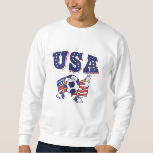 Sudadera Bandera estadounidense de la camiseta de un hincha