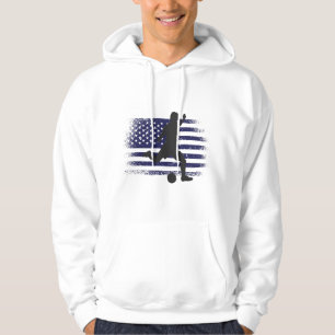 Sudadera Bandera estadounidense de la camiseta de un hincha