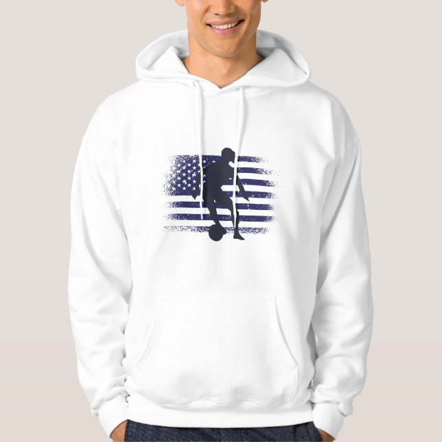 Sudadera Bandera estadounidense de la camiseta de un hincha (Anverso)