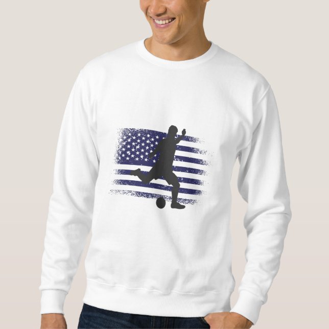 Sudadera Bandera estadounidense de la camiseta de un hincha (Anverso)