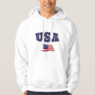 Sudadera Bandera estadounidense de la camiseta de un hincha