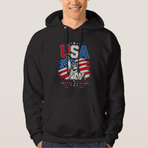 Sudadera Bandera estadounidense de la Estatua de la Liberta