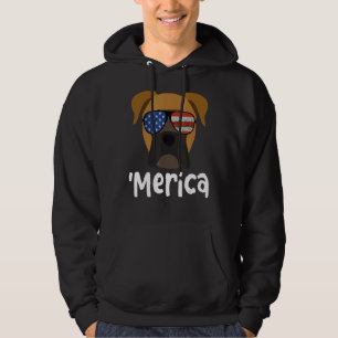 Sudadera Bandera estadounidense de Merica Boxer el 4 de jul