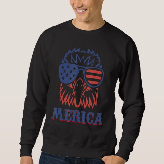 Sudadera Bandera Estadounidense De Merica Eagle Mullet 4 De (Anverso)