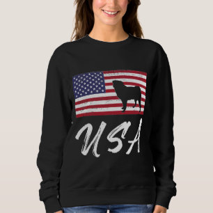 Sudadera Bandera estadounidense de Pug USA TShirt por el co