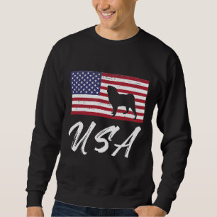 Sudadera Bandera estadounidense de Pug USA TShirt por el co