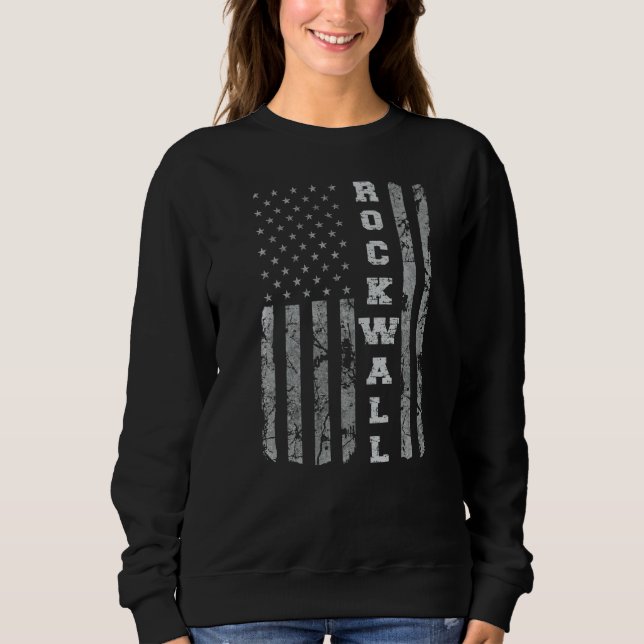 Sudadera Bandera estadounidense de Rockwall Texas (Anverso)