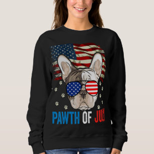 Sudadera Bandera Estadounidense Del Bulldog Patriótico Fran