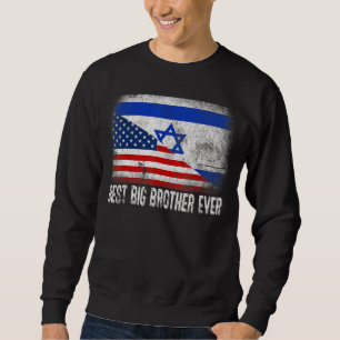Sudadera Bandera estadounidense e Israel Bandera Mejor Herm