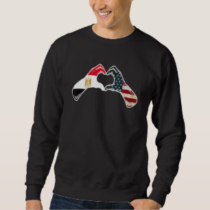 Sudadera Bandera estadounidense estadounidense egipcio Cor