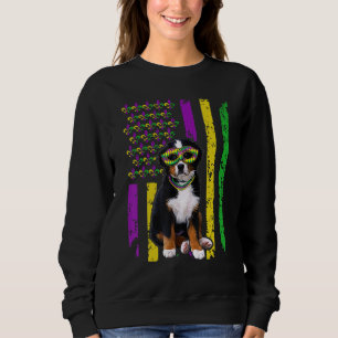 Sudadera Bandera estadounidense Festival Mardi Gras Montaña