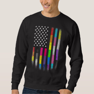Sudadera Bandera Estadounidense Homosexual Lgbt Bandera Lgb