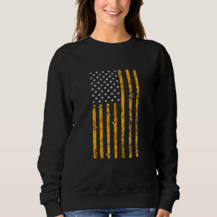 Sudadera Bandera estadounidense Honeycomb Honey Bee Beeke