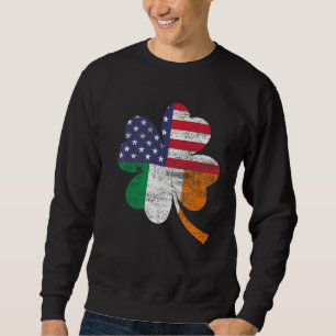 Sudadera Bandera estadounidense irlandesa en problemas
