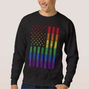 Sudadera Bandera Estadounidense Lgbt Orgullo Gay Arcoiris L