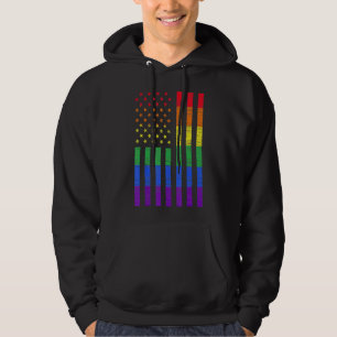 Sudadera Bandera Estadounidense Lgbt Orgullo Gay Arcoiris L