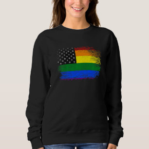 Sudadera Bandera estadounidense LGBT Orgullo gay lesbianas 