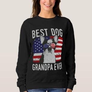 Sudadera Bandera estadounidense mejor abuelo de perro jamás