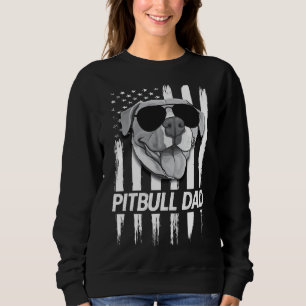 Sudadera Bandera Estadounidense Mejor Pitbull Dad Funny Pit