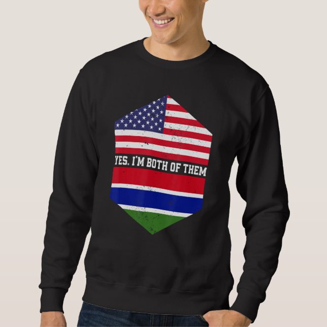 Sudadera Bandera estadounidense mitad estadounidense de Gam (Anverso)