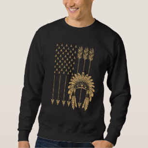 Sudadera Bandera estadounidense nativa Guay Usa Tribe Patri