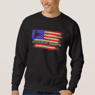 Sudadera Bandera estadounidense Orgullosa Motocross Dirt Bi