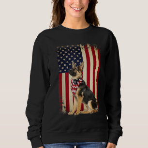 Sudadera Bandera estadounidense pastora alemana independenc