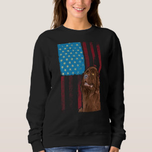 Sudadera Bandera Estadounidense Patriótica Dog Terranova