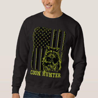 Sudadera Bandera estadounidense Patriótica Hunter Raccoon
