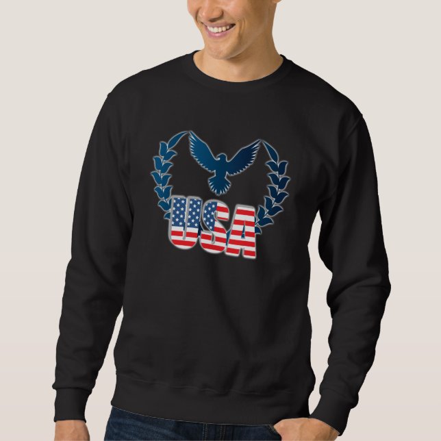 Sudadera Bandera estadounidense perfecta Águila Arte - Band (Anverso)