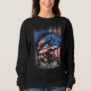 Sudadera Bandera Estadounidense Pescador Vintage Pescado Ue