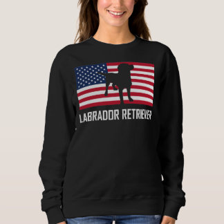 Sudadera Bandera estadounidense recuperadora de labrador