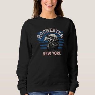 Sudadera Bandera Estadounidense Retro Eagle New York Vintag