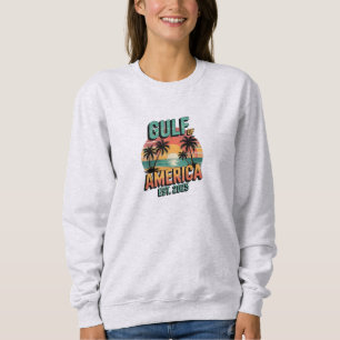 Sudadera Bandera estadounidense Retro Gulf of USA Est 2025