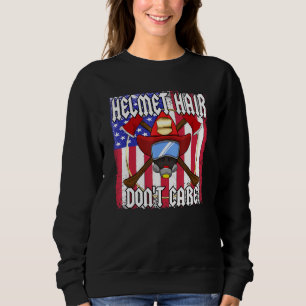 Sudadera Bandera estadounidense retro retirada bombero Orgu