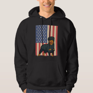 Sudadera Bandera estadounidense Rottie Patriotic Rottweiler