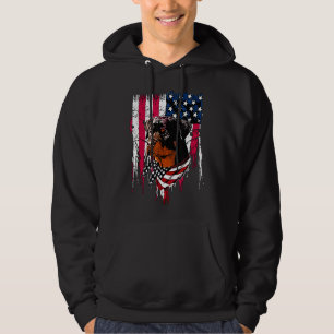 Sudadera Bandera estadounidense Rottweiler