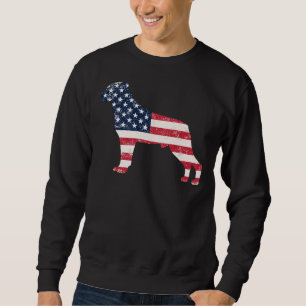 Sudadera Bandera estadounidense Rottweiler