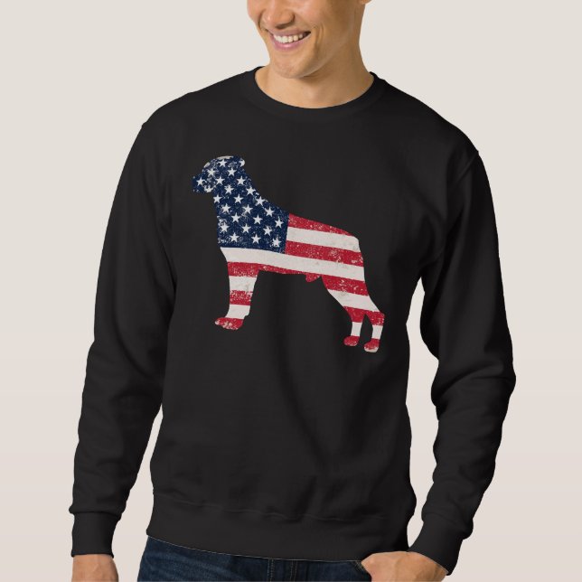Sudadera Bandera estadounidense Rottweiler (Anverso)