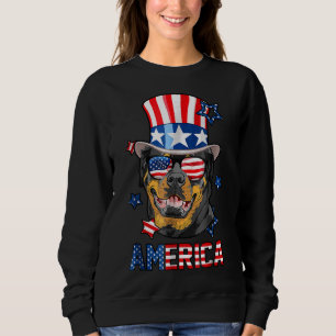 Sudadera Bandera Estadounidense Rottweiler 4 De Julio Patri