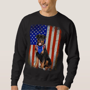 Sudadera Bandera Estadounidense Rottweiler Dog 4 De Julio P