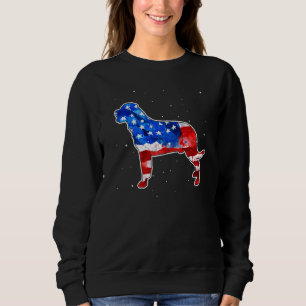 Sudadera Bandera Estadounidense Rottweiler Tie Dye Patrióti