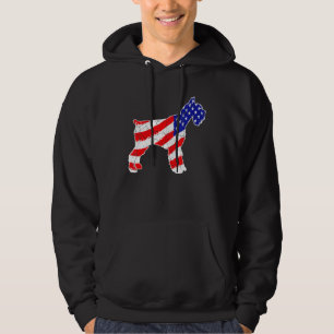 Sudadera Bandera estadounidense Schnauzer Patriotic Dog Dad