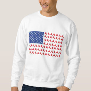 Sudadera Bandera estadounidense Snowboard