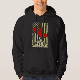 Sudadera Bandera estadounidense Snowboard Hombres