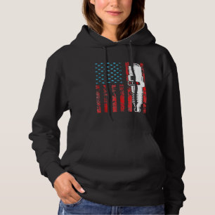 Sudadera Bandera Estadounidense Spark Plug Vintage Car Usa